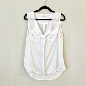 New York & Company. White sleeveless blouse NWT
